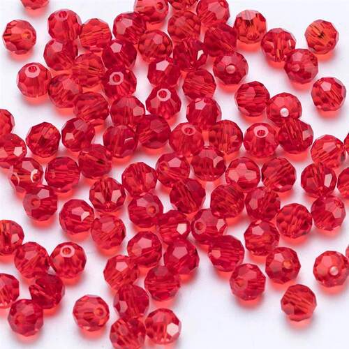3 4 6 8mm Czech Round Crystal Beads Transparent Faceted Glas