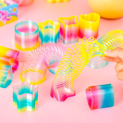 12 Pcs Mini Rainbow Magic Springs Multi-Shape Assortment For
