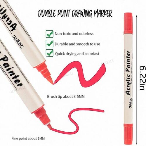 Acrylic Marker Pen Double-Headed Marking Pen  Double tip Sof