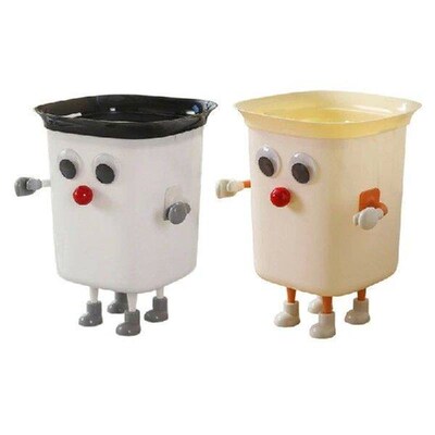 Trash Can DIYs Kitchen Compost Bin Funny Big Eye Trash Bin