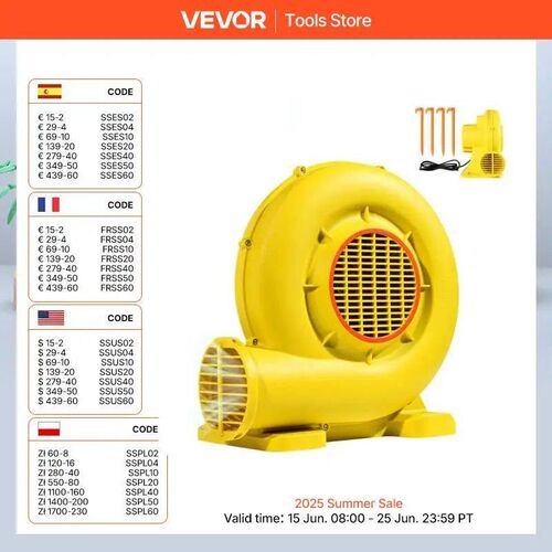 VEVOR Inflatable Blowe Bounce House Blower Pump Commercial B