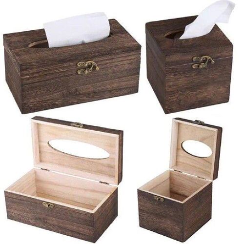 Wooden Tissue Box Paper Napkin Holder Dispenser Case Bamboo