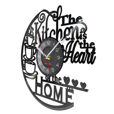 The Kitchen The Heart Of The Home Inspired Vinyl Record Cloc
