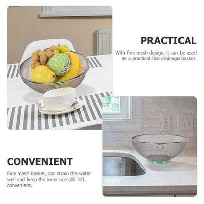 Filter Bowl Rice Strainer Fine Mesh Colander Drainer Sieve