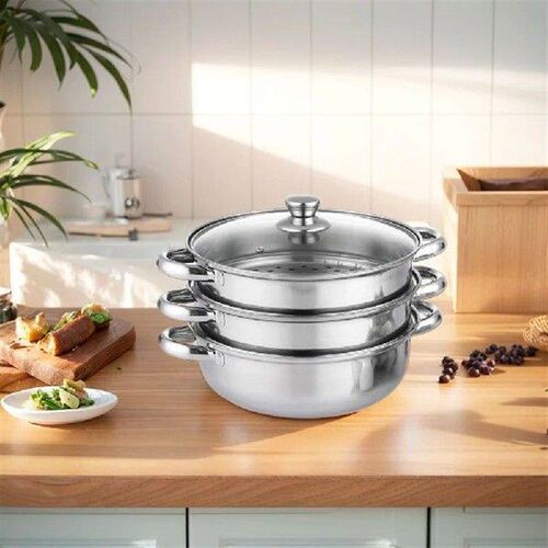 3 Tier Food Steamer Multipurpose Stainless Steel Steam Pot