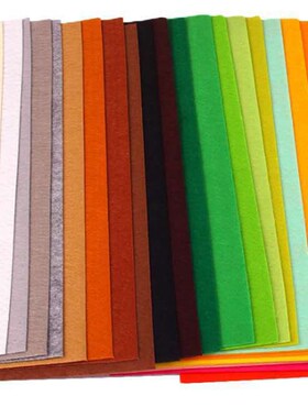 40Pcs Nonwoven Felt Fabric Needlework Patchwork Cloth Bundle