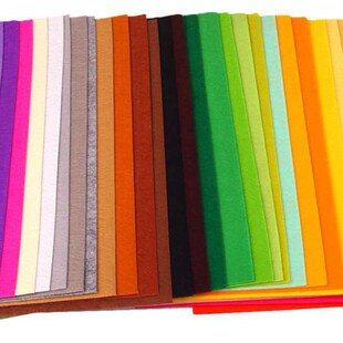 40Pcs Nonwoven Felt Fabric Needlework Patchwork Cloth Bundle