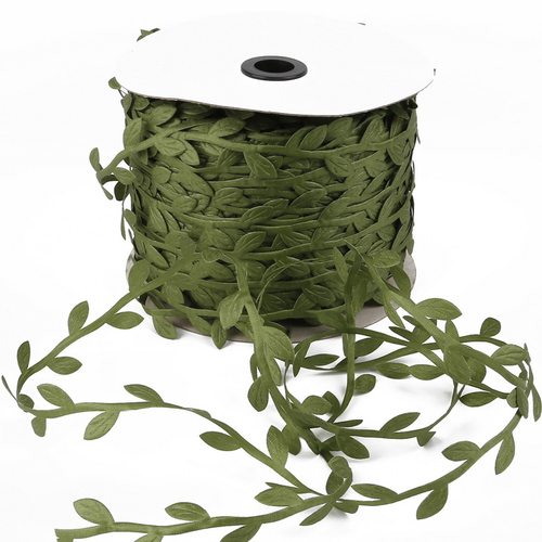 10Meter Silk Leaf-Shaped Artificial Flower Green Leaves For