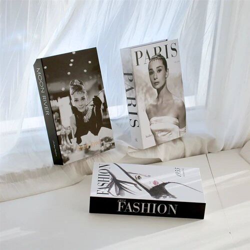3Pcs Foldable Fashion Fake Books Living Room Decoration Desi