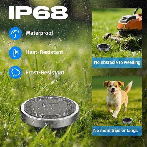 ABFS IP65 Waterproof 8-Pack Solar Ground Lights, Anti-Rust