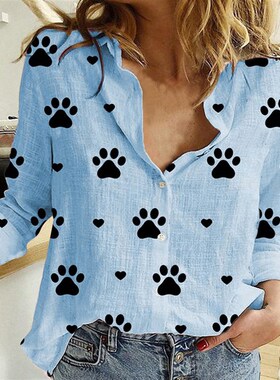 40#Ladies Floral Printed Womens Shirt casual Elegant Blouse