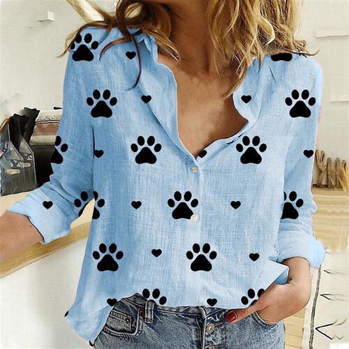 40#Ladies Floral Printed Womens Shirt casual Elegant Blouse