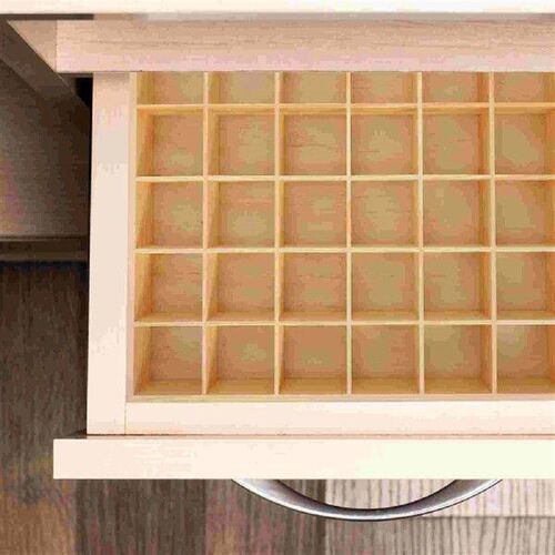 Wooden Display Box 30-compartment Sock Organizer