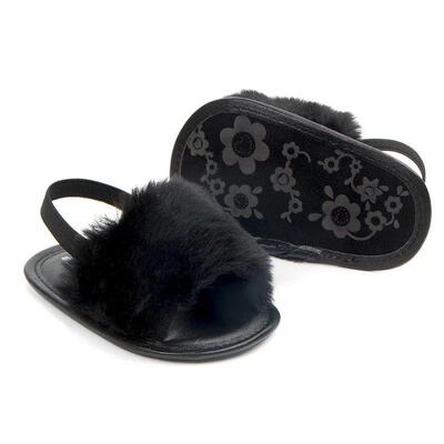 Summer Newborn Infant Girls Soft Sole Shoes Plush Slide Sand