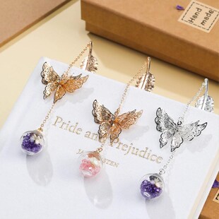 Gifts for teacher Metal Gift bookmark lady Christmas feather