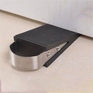Door Stopper 1 Pack Stainless Steel & Rubber Heavy Duty