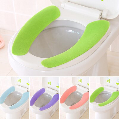 Pure Color Winter Toilet Seat Cover Cuttable Stickable Water