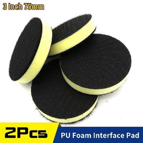 2 Pcs 3 Inch 75mm PU Foam Interface Pad Sander Backing Pad