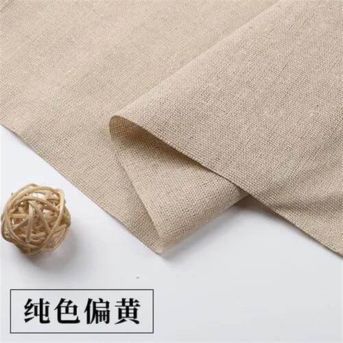 100 /300/500cm Textile Cotton Linen Gray Fabric Vintage Clot