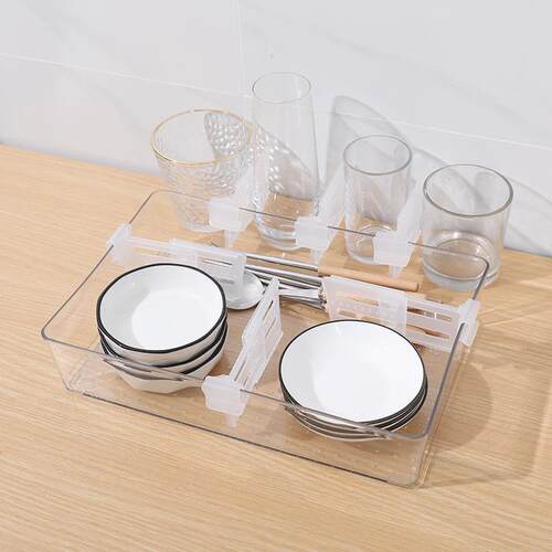 Refrigerator Organizer, Adjustable Side Door Partition, Draw