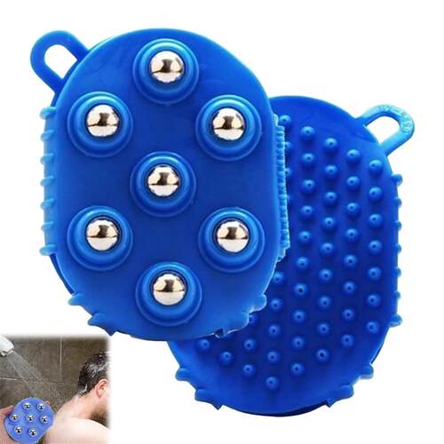 1pcs Double Side Massage Brush 360 Degree Rotating Steel Bal