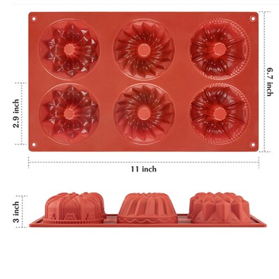 Mini Bundt Cake Pans Baking Silicone Fluted Tube Cake Pan