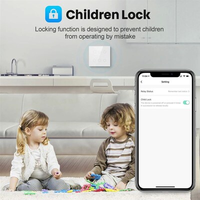 4x4 Brazil Tuya WiFi Smart Switch,AC 110-220V Touch Panel 4/