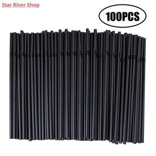 Cocktail Straws Plastic 100pcs For Black Straw Bir Set