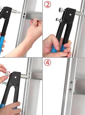 86pcs/Set Blind Rivet Gun Heavy Duty Nut Threaded Insert Han