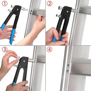 86pcs/Set Blind Rivet Gun Heavy Duty Nut Threaded Insert Han