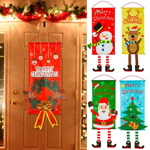 Merry Christmas Door Banner Hanging Ornament Christmas Decor