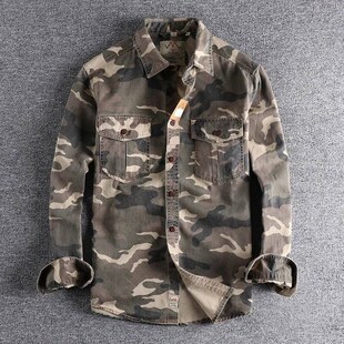 [24hour Fast Shipping] Men Camouflage Cargo Shirts High Qual