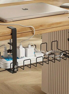 Under Table Storage Rack Metal Cable Management Tray Home Of