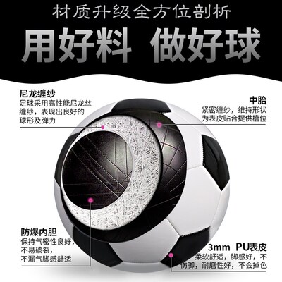 Newest Soccer Ball Standard Size 5 Machine-Stitched Football