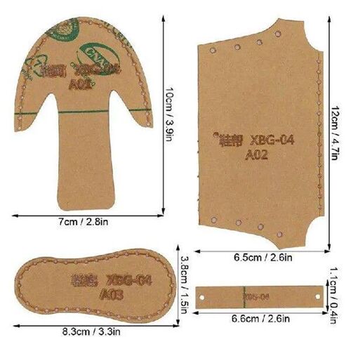 Leather Shoe Templates Acrylic Hand Craft Clear Sewing Tool