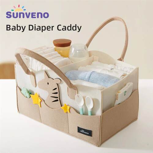 Sunveno Baby Diaper Caddy Organizer Portable Holder Bag for