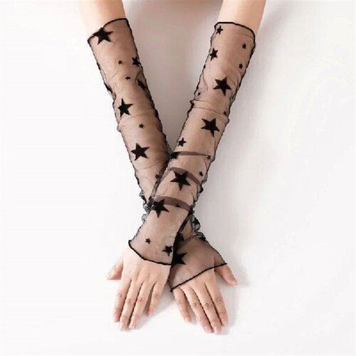 Korean Style Women Summer Fishnet Dual Function Silk
