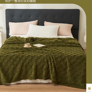 Blanket Throw Coral Waffle Sheet Bed Velvet Cover Fleece