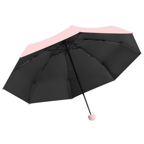 Pocket Capsule Umbrella Five-fold Umbrella Black Glue Sunscr