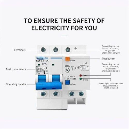 TOMZN Residual Current Circuit Breaker Main Switch with
