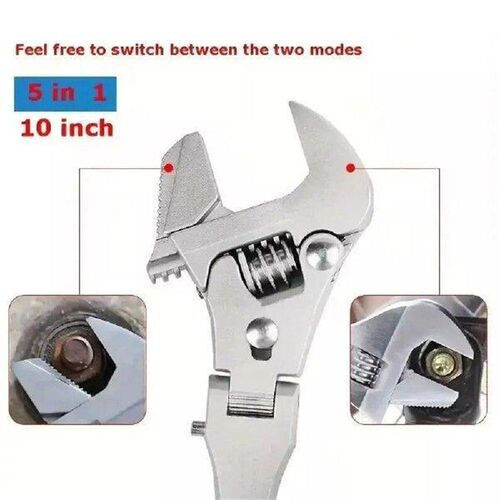 Multifunctional 5 in 1 Ratchet Wrench Retractable Folding