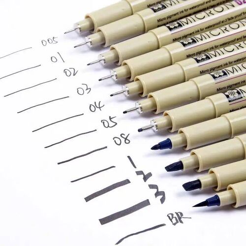 Waterproof Sakura Pigma Micron Pen Neelde Soft Brush Drawing