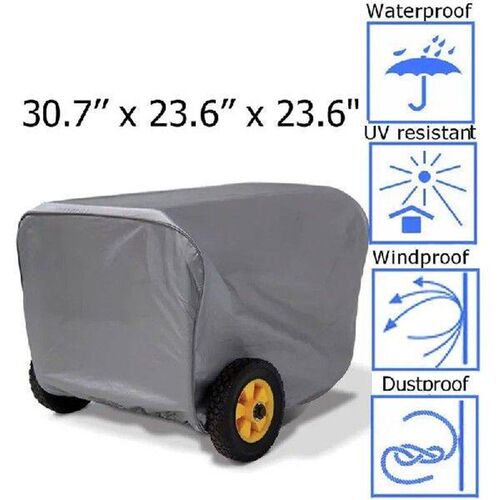 Grey 210D Generator Cover Windproof Dust Protective Cover