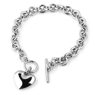 Stainless Steel Bracelet Set Neck Toggle Women Heart Chain