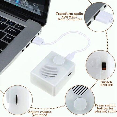 16M Sound Box for Stuffed Animals, 960 Seconds Push Button