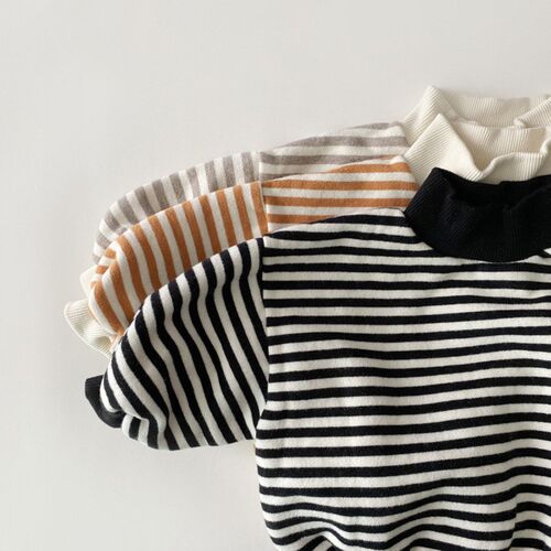 New Kids Baby Girls Striped Sweatshirt Tops Autumn Winter Th