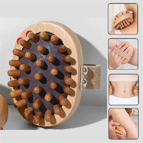 Head Body Massage Brush Body Anti Cellulite Brush Wooden