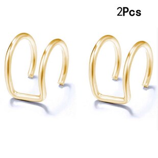 12pcs Bohemian Gold Color Ear Cuffs Leaf Clip Earrings For W