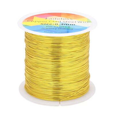 100m/328ft Fadeless Copper Clad Steel Wre Bendable Metal Scu