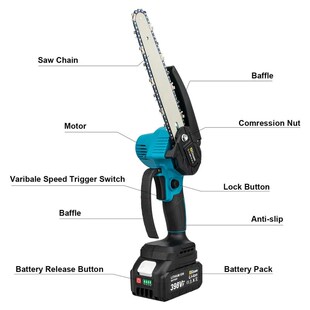 8 Inch Brushless Electric Saw Handheld Portable Wood Logging